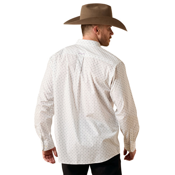 Men's Ariat White Multi Long Sleeve Somers Classic Fit Shirt 10073594