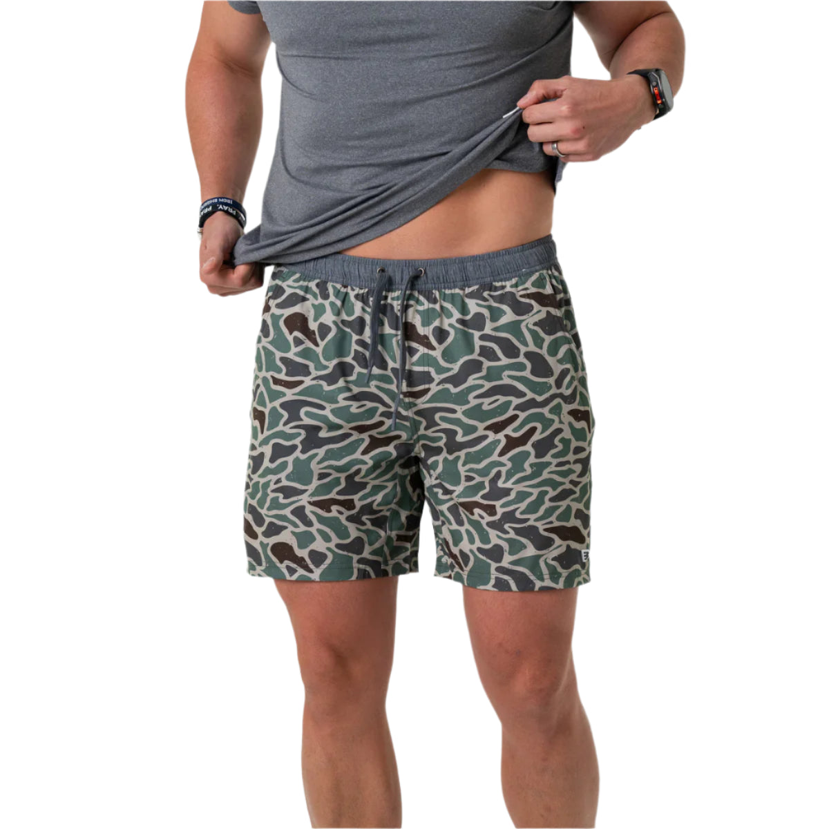 Men's Burlebo Athletic Short - Retro Duck Camo - Grey Liner AS-RDC