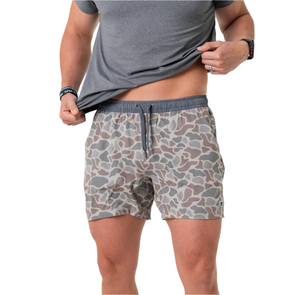 Men's Burlebo Athletic Short - Classic Deer Camo - Grey Liner AS-CDC - Crazy House Western Wear
