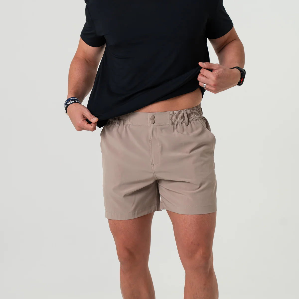 Men's Burlebo Everyday Short - Cobblestone Khaki - Duck Hunt Pocket ES-CK-DKH