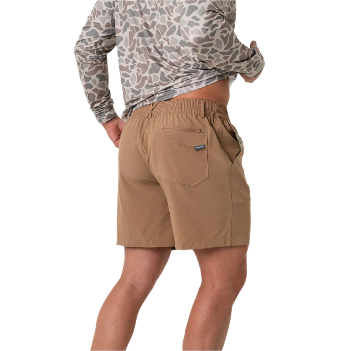 Men's Burlebo Everyday Short - Desert Tan - Flying Ducks Green Pocket ES-DT-FDG