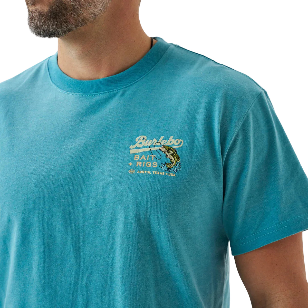 Men's Burlebo Cyan Bait and Rigs Short Sleeve T-shirt SST-BAR-CYN