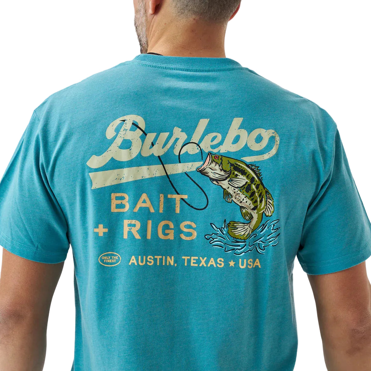 Men's Burlebo Cyan Bait and Rigs Short Sleeve T-shirt SST-BAR-CYN