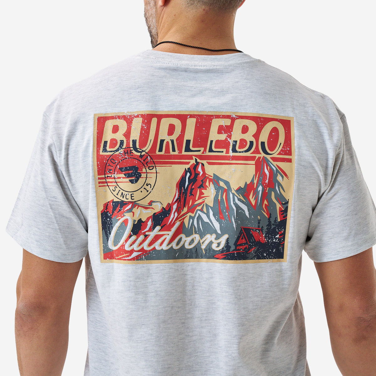 Men's Burlebo Ash Gray Into The Wild Short Sleeve T-shirt SST-ITW-AG