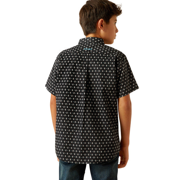 Boy's Ariat Steele Classic Fit Black Print 10058699