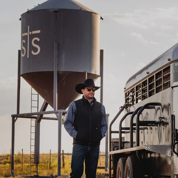 STS Ranchwear Black Ogden Vest STS3108