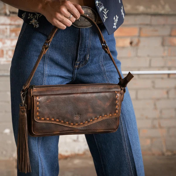STS Ranchwear Women's Bandera Chocolate Shoulder Bag STS34015