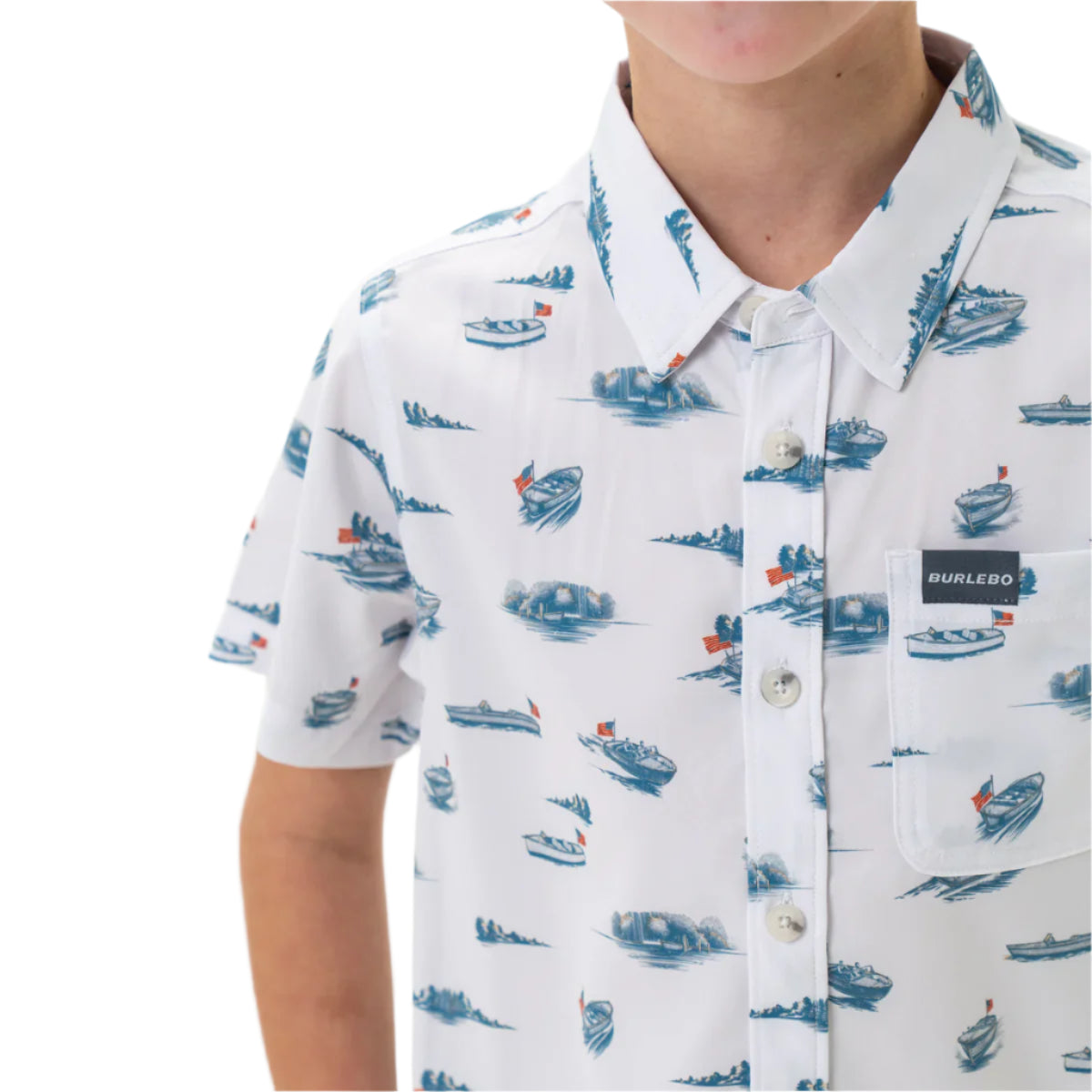 Boy's Burlebo Performance Button Up - Lake Weekend Y-PBU-LKWK - Crazy House Western Wear