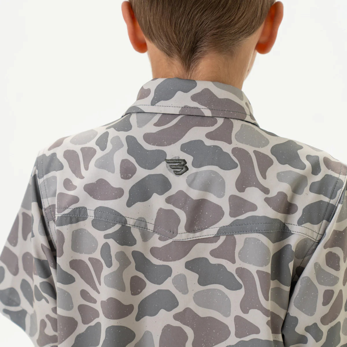 Boy's Burlebo Performance Western Shirt - Classic Deer Camo Y-PWS-CDC