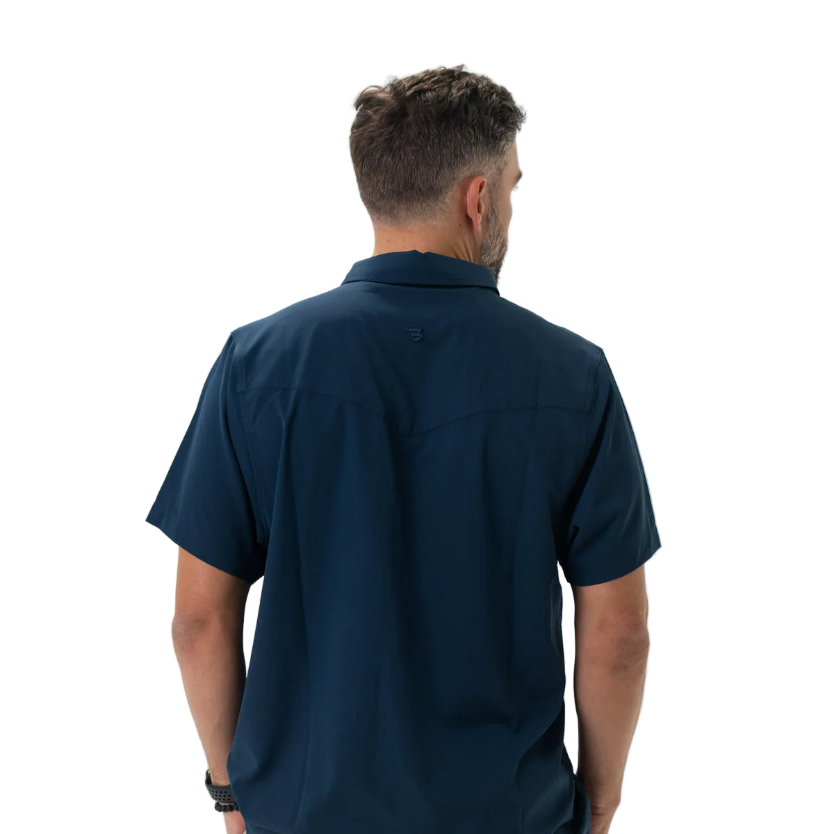 Men's Burlebo Performance Western Shirt - Navy PWS-NVY