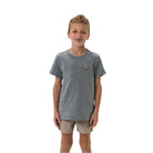 Boy's Burlebo Cowboy Up - Dark Heather Grey Shirt Y-CU-SS-DHG - Crazy House Western Wear