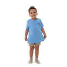 Boy's Burlebo BURLEBO Patch Flag - Heather Periwinkle Shirt Y-BPF-SS-PB - Crazy House Western Wear