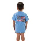 Boy's Burlebo BURLEBO Patch Flag - Heather Periwinkle Shirt Y-BPF-SS-PB - Crazy House Western Wear