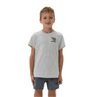 Boy's Burlebo Flying B Logo - Heather Ash Grey Shirt Y-FBCDC-SS-AG - Crazy House Western Wear
