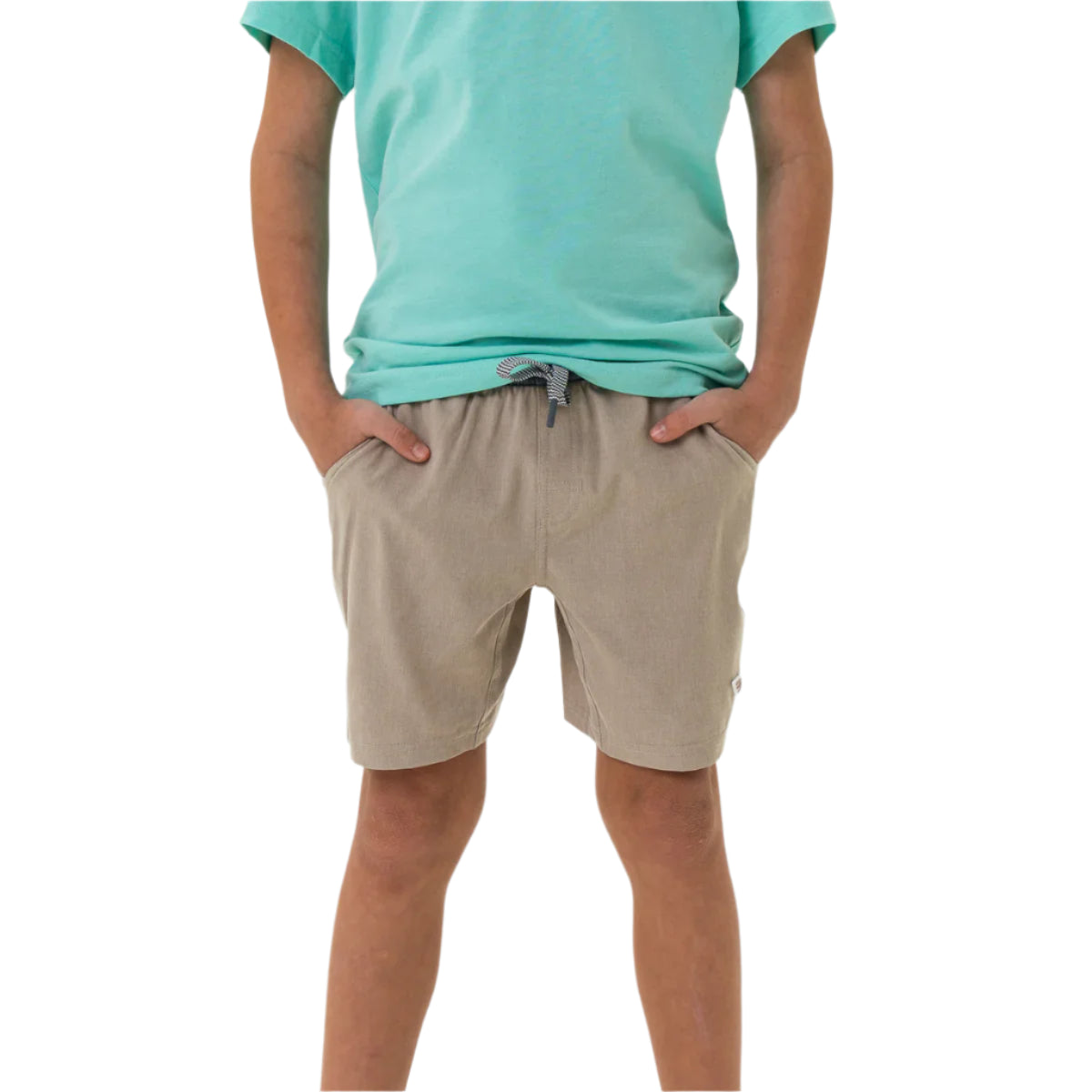 Boy's Burlebo Athletic Short - Heather Khaki - Venado Camo Liner Y-AS-K-VENC - Crazy House Western Wear