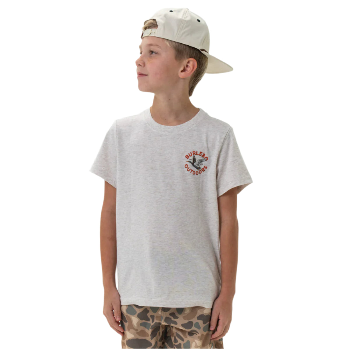 Boy's Burlebo Old School Duck Hunt - Heather Oatmeal Shirt Y-OSDK-SS-OAT - Crazy House Western Wear