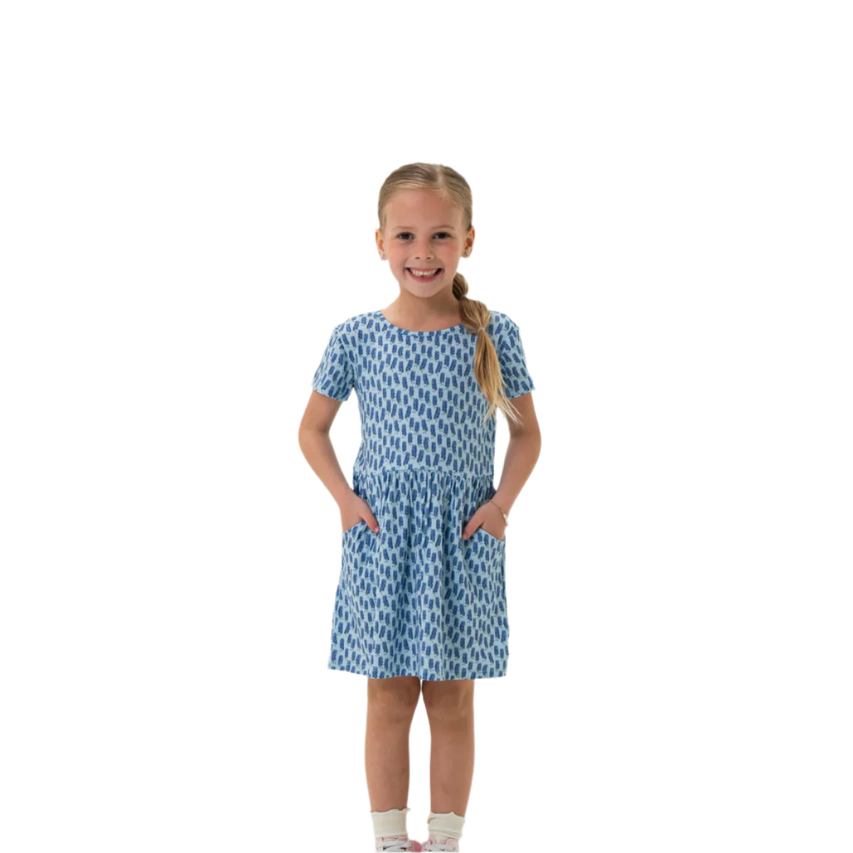 Girl's Burlebo Moxie Dress - Bluebonnet Y-MOXD-BB25