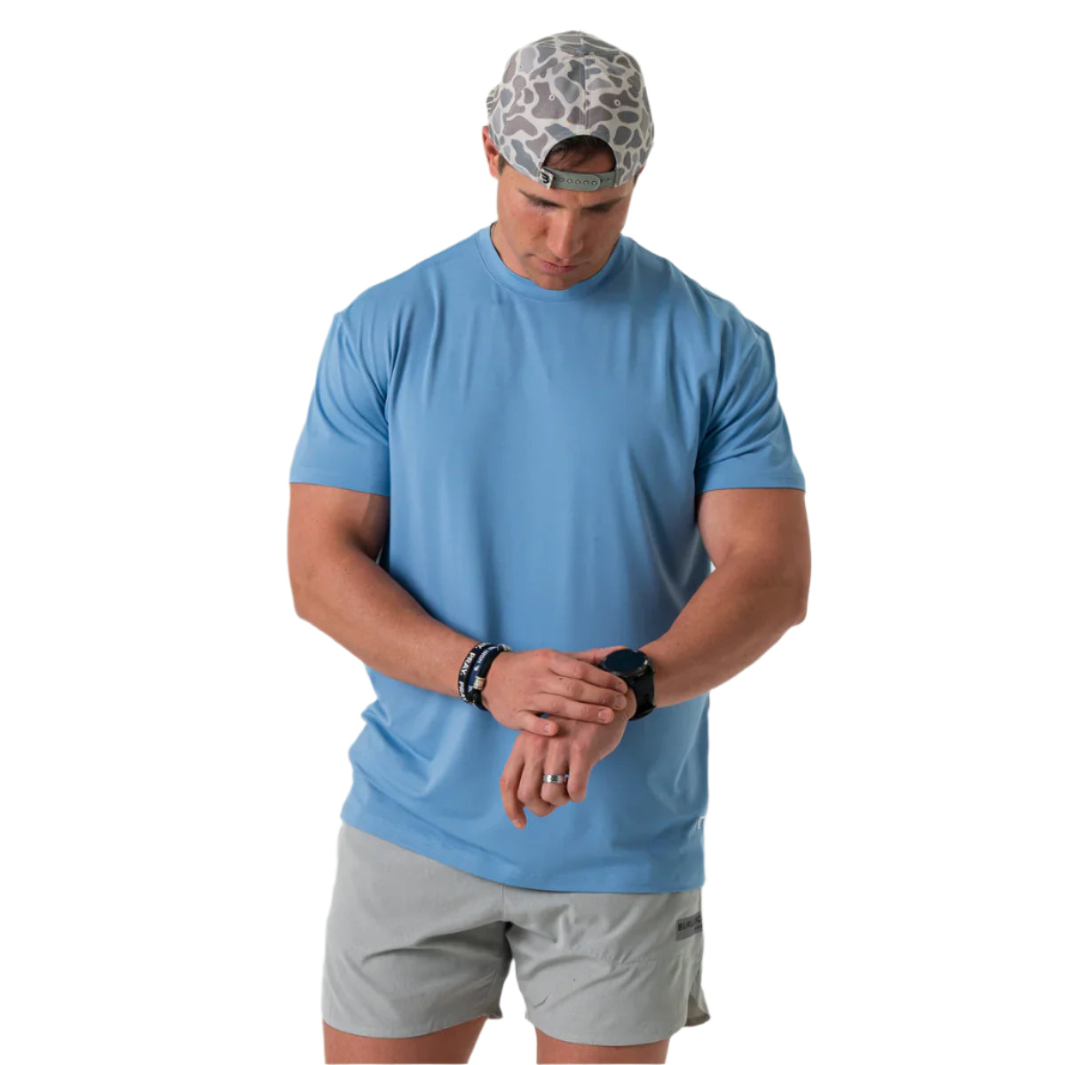 Men's Burlebo Go To Tee - Steel Blue GTT-STBL - Crazy House Western Wear