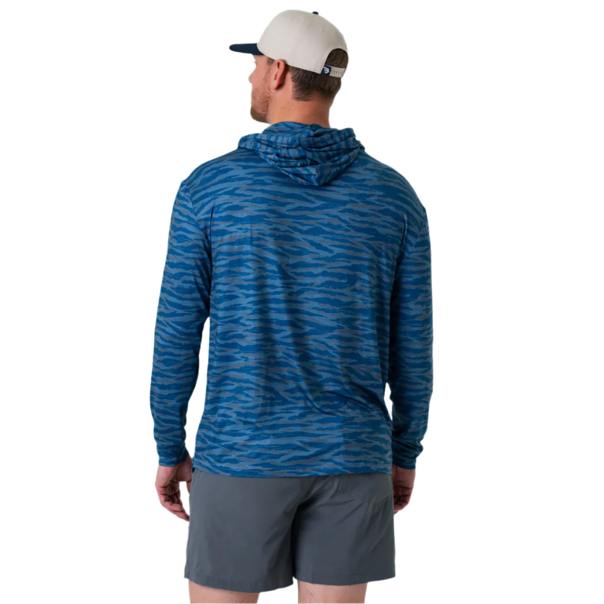 Men's Burlebo Performance Hoodie - Navy Tiger Stripe Camo PH-TSC-NVY - Crazy House Western Wear