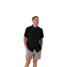 Men's Burlebo Performance Western Shirt - Black PWS-BLK - Crazy House Western Wear