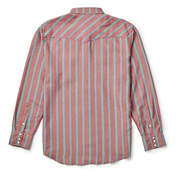 Men's Seager Sawtoof Long Sleeve Shirt Red Rock Stripe MSF25SAWTRED