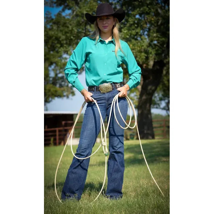 Women's SanJac Teal Long Sleeve Performance Shirt