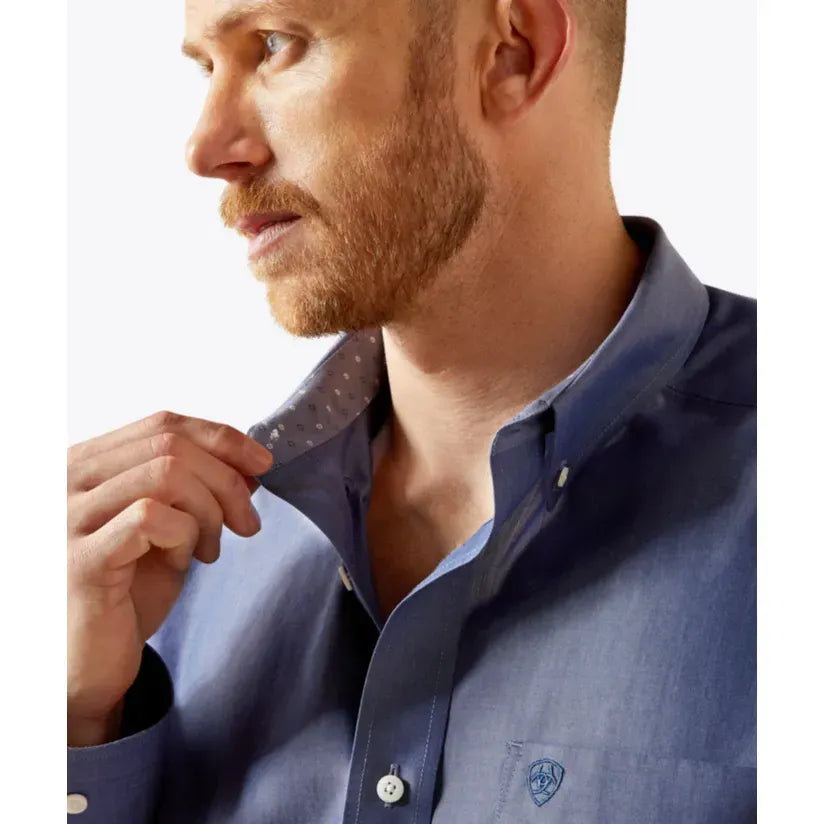 Men's Ariat Wrinkle Free Solid Pinpoint Oxford Classic Fit Shirt 10065842