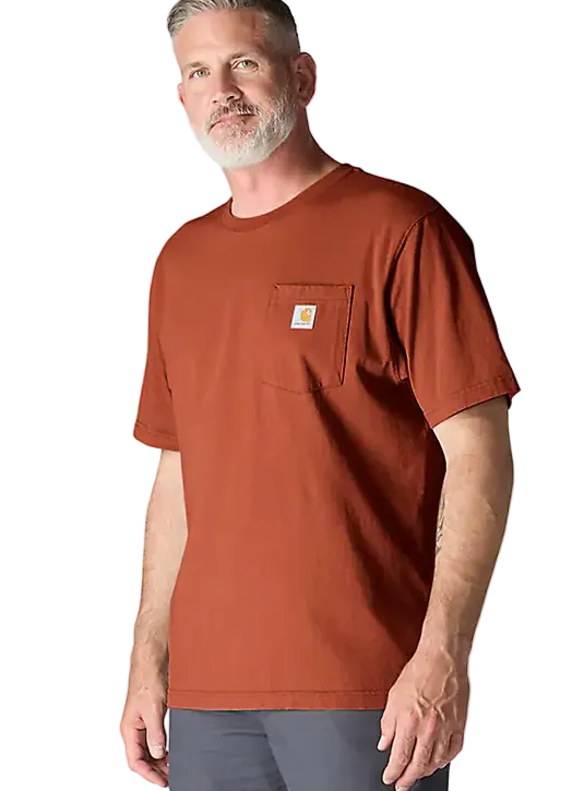 Carhartt Men's Homestead Red Iconic Pocket T-shirt K87-RG0