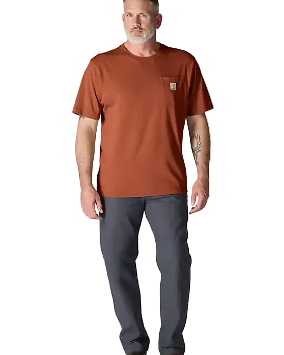Carhartt Men's Homestead Red Iconic Pocket T-shirt K87-RG0