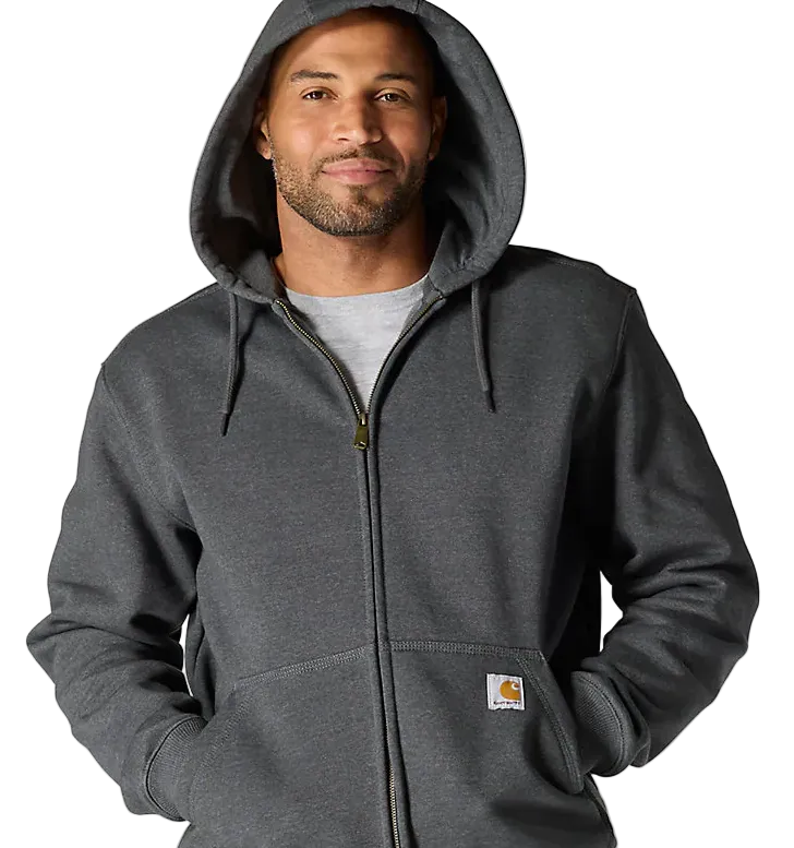 Carhartt Men's Carbon Heather Paxton Full Zip Sweatshirt 100614-026