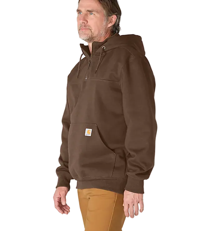 Carhartt Men's Dark Clove Heather Paxton 1/4 Zip Sweatshirt 100617-EE7