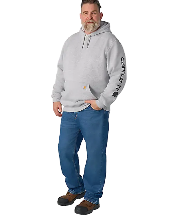 Carhartt Men's Heather Gray/Black Iconic K288 Logo Sweatshirt K288-E20