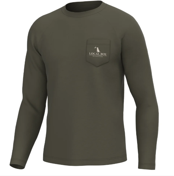 Local Boy Youth Cedar Brush Camo Mark Long Sleeve Heather Performance Shirt L0400009-CDR