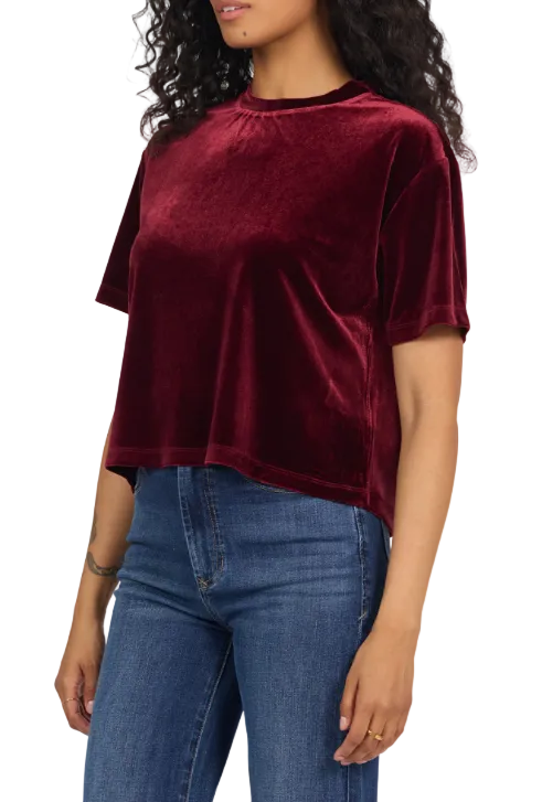 Dear John Women's Toasted Currant Maddox Velvet T-shirt