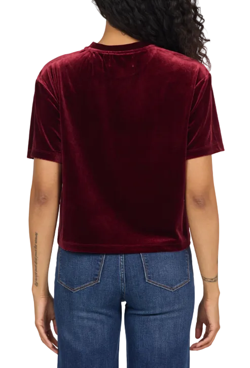 Dear John Women's Toasted Currant Maddox Velvet T-shirt