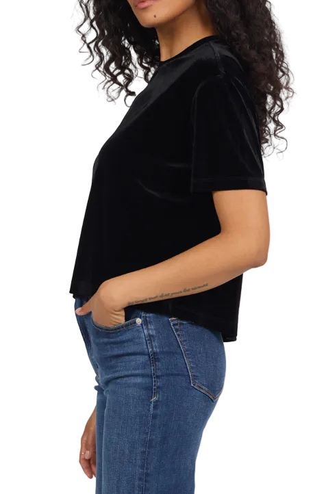 Dear John Women's Black Velvet Maddox T-shirt
