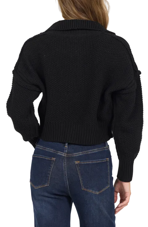 Dear John Black Chalet Cropped Sweater Jacket