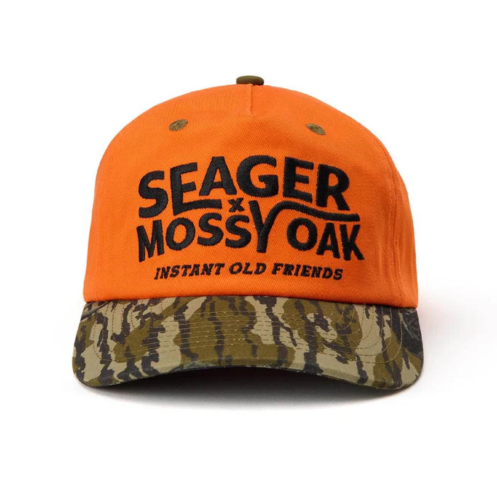 Men's Seager X Mossy Oak I.O.F. Snapback Orange/Camo MHF25IOFMOAKORG
