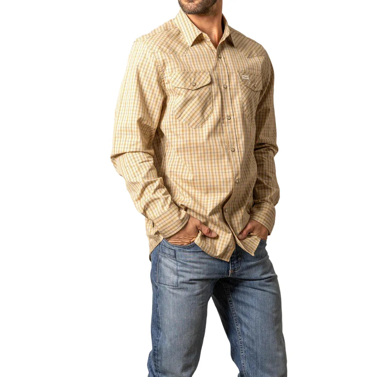 Men's Kimes Ranch Tan Smalls Long Sleeve Button Up Shirt