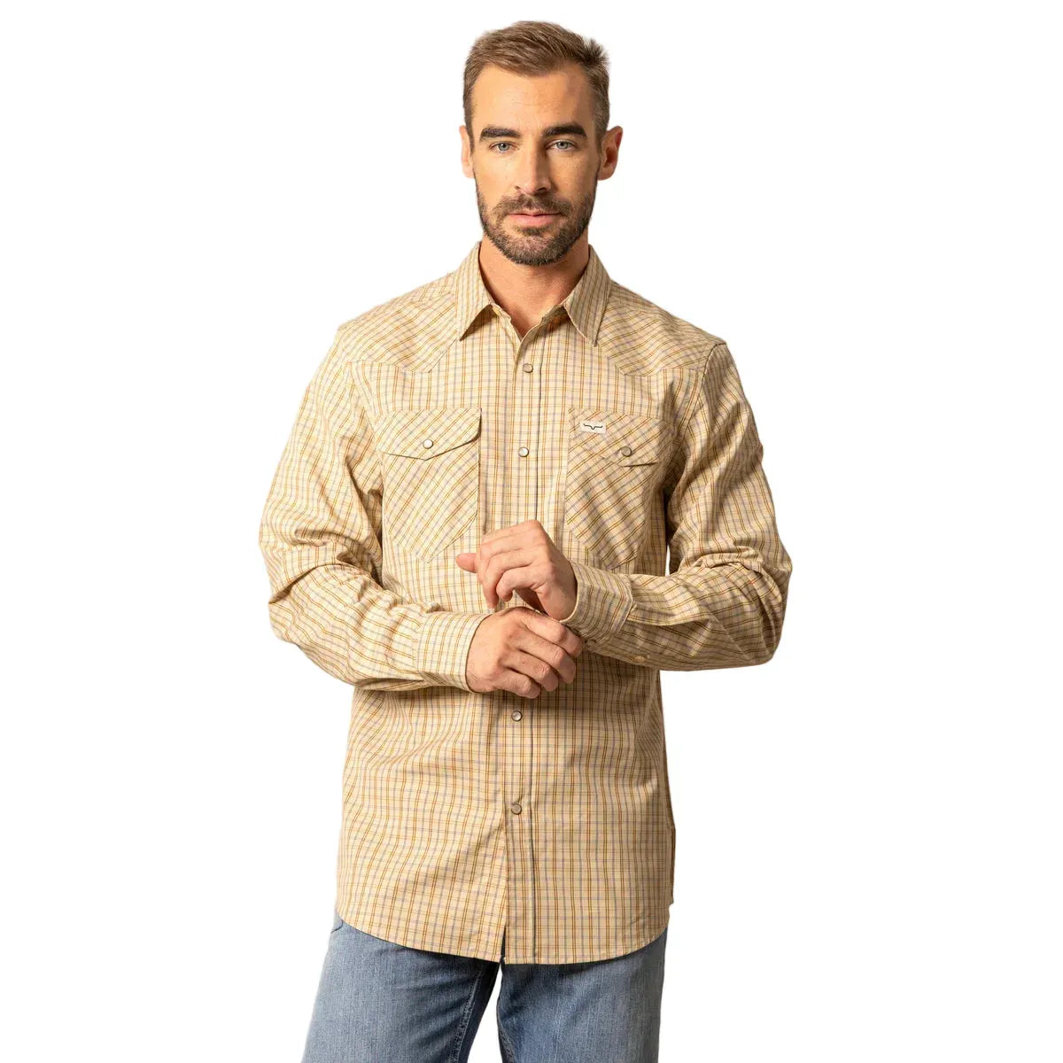 Men's Kimes Ranch Tan Smalls Long Sleeve Button Up Shirt