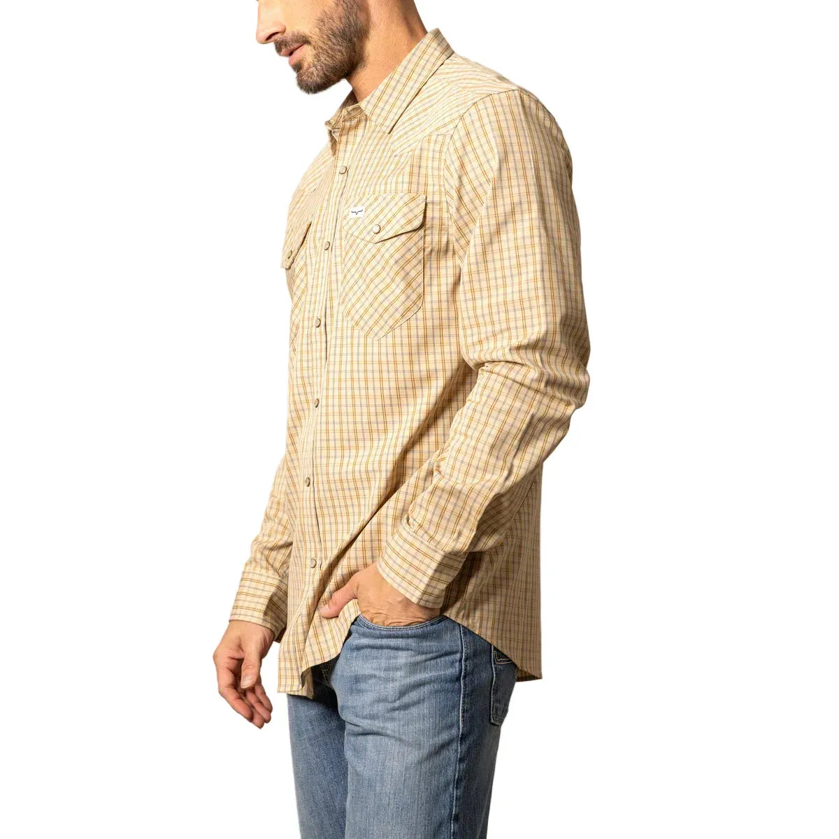 Men's Kimes Ranch Tan Smalls Long Sleeve Button Up Shirt
