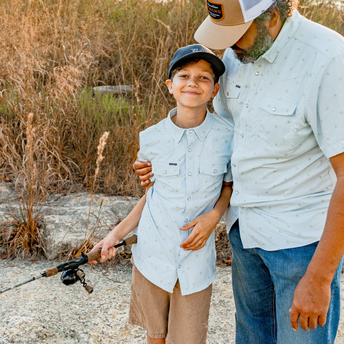Boy's Poncho "The San Carlos" Short Sleeve Snap Shirt