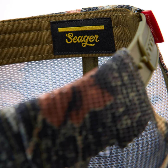 Men's Seager Camo Sportsman Mesh Trucker Snapback SJC MHSP26SGRSPTMCAMO