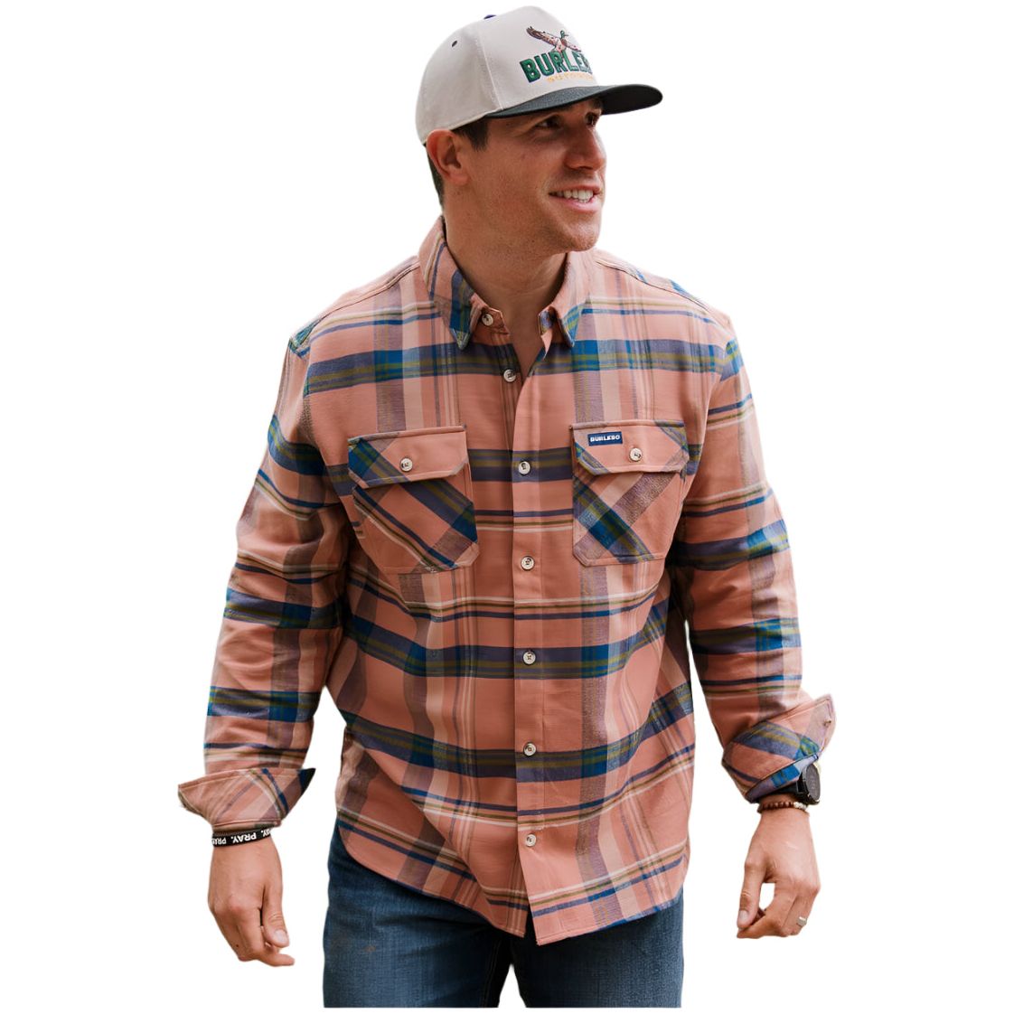Men's Burlebo Flannel Shirt FS-SCNY - Crazy House Western Wear