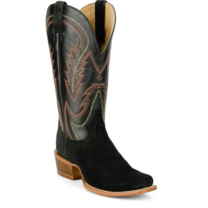 Men's Tony Lama Black Jax 13" Western Cutter Toe Boots RN3540