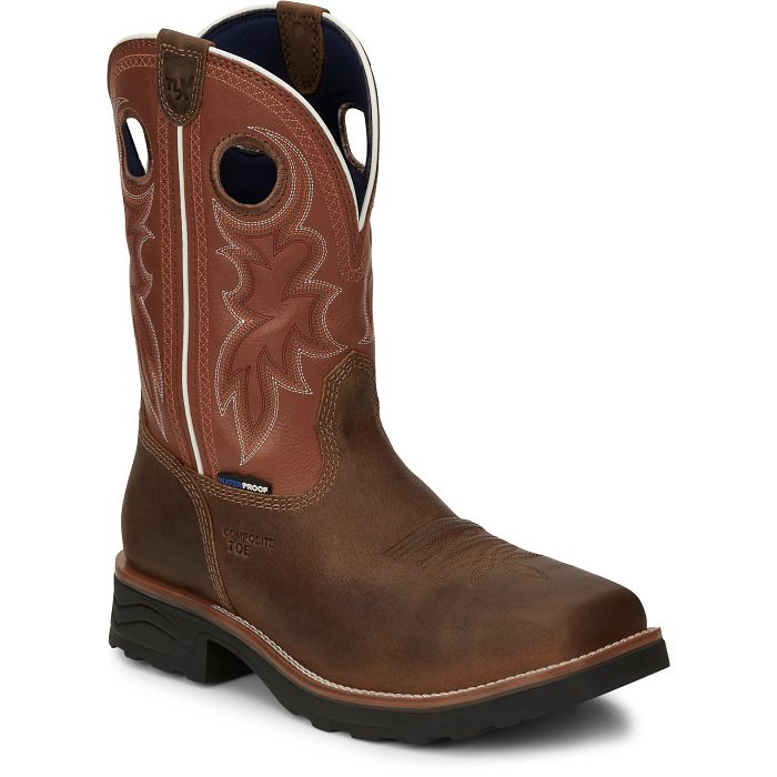 Men's Tony Lama Fireball 11" Composite Toe Waterproof Work Boot TW3300 - Crazy House Western Wear