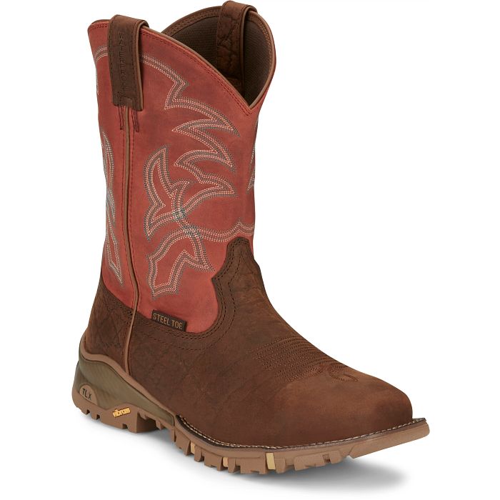 Men's Tony Lama Roustabout 11" Steel Toe Waterproof Work Boot TW5007 - Crazy House Western Wear
