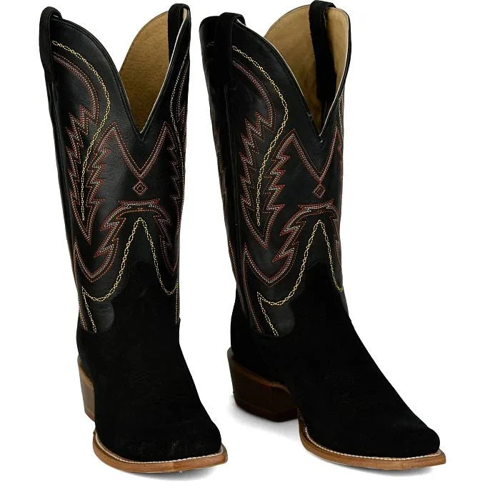 Men's Tony Lama Black Jax 13" Western Cutter Toe Boots RN3540