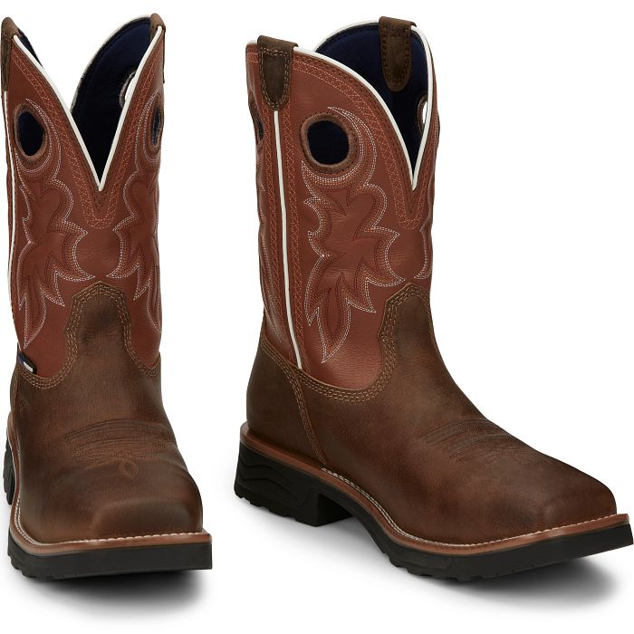 Men's Tony Lama Fireball 11" Composite Toe Waterproof Work Boot TW3300 - Crazy House Western Wear