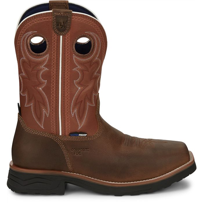 Men's Tony Lama Fireball 11" Composite Toe Waterproof Work Boot TW3300 - Crazy House Western Wear